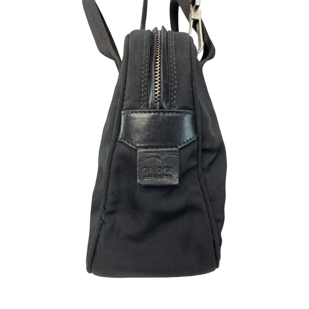 Gucci Black Nylon Microguccissima Top Handle Crossbody Bag 001 3700 Travel - Picture 14 of 16